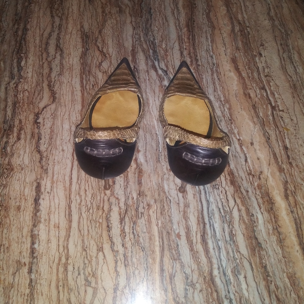 Python Heels Chloe Beige Size 37 - image 2